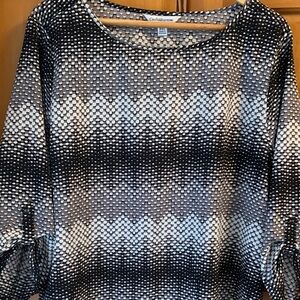 Dot stretch blouse XXL